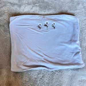 Tube tops. Blue and white with flowers. Size small